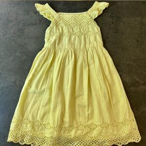 Eyelet yellow cotton dress